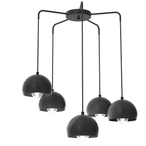 Lampa wisząca SOOL czarny 5xE27 / 1949