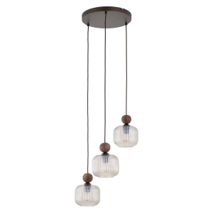 BALLO ORZECH LAMPA WISZĄCA 3XE14 KOŁO I 11838