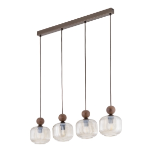 BALLO ORZECH LAMPA WISZĄCA 4XE14 LISTWA I 11839