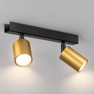 Lampa sufitowa Hudson 2xGU10 Czarno-Złoty I  MLP0258