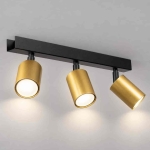 Lampa sufitowa Hudson 3xGU10 Czarno-Złoty  I  MLP0259