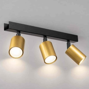 Lampa sufitowa Hudson 3xGU10 Czarno-Złoty  I  MLP0259