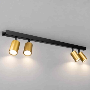 Lampa sufitowa Hudson 4xGU10 Czarno-Złoty I  MLP0260