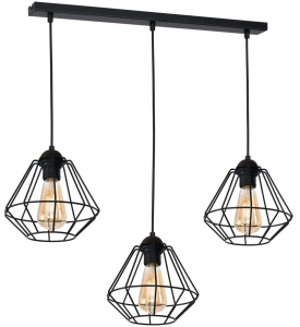 Lampa wisząca COLIN BLACK 3xE27