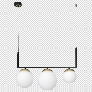 Lampa wisząca SPARTA BLACK / GOLD 3xE14