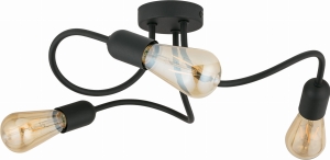 WAVE BLACK LAMPA SUFITOWA 3 PŁ E27