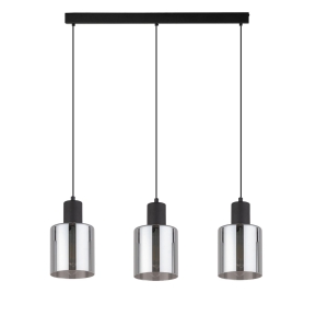 SIERRA BLACK LAMPA WISZĄCA 3 LISTWA
