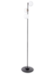 Lampa podłogowa mleczne klosze czarna GAMA 50203