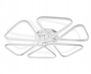 Lampa wiszące trójkąty 72W biała + Pilot