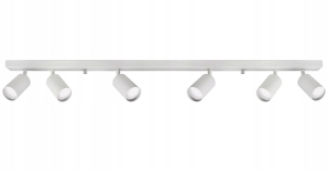 Lampa Szyna Biała 6 x GU10