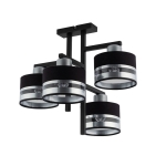 Plafon abażury czarno-srebrny PRO 4 32146