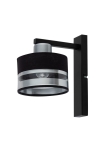 Kinkiet abażur czarno-srebrny PRO 32154