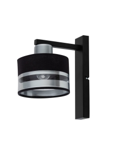 Kinkiet abażur czarno-srebrny PRO 32154