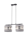 Lampa wisząca z abażurami szara  SARA 2 32156