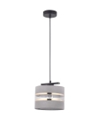 Lampa wisząca z abażurem szara SARA 1 32157