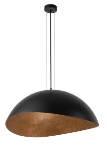 Lampa wisząca z żywicy czarno-miedziana Solaris M 40608