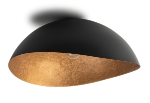 Plafon duży klosz czarno-miedziany  Solaris XL 40607