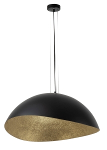 Lampa wisząca z żywicy czarno-złota Solaris XL 40603