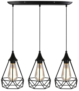 GRAF LAMPA WISZĄCA 3X60W E27 CZARNY 33-62901