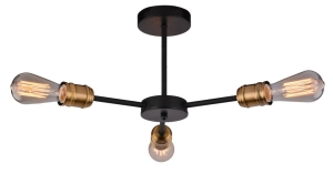GOLDIE LAMPA WISZĄCA 3X60W E27 CZARNY+PATYNA  (Z ŻARÓWKĄ 3030948)