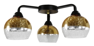 CROMINA GOLD LAMPA SUFITOWA 3X60W E27 CZARNY 98-57273