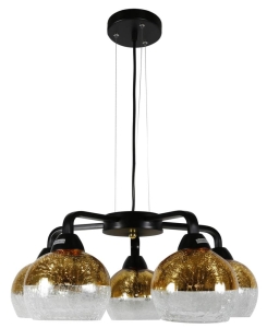 CROMINA GOLD LAMPA WISZĄCA 5X60W E27 CZARNY 35-57266