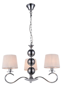 CLARA LAMPA WISZĄCA 3X40W E14 CHROM / BIAŁY 33-21618