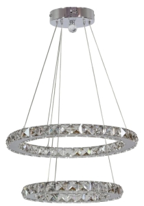 LORDS LAMPA WISZĄCA 42 OKRĄGŁY PODWÓJNY 24W LED CHROM 31-32515