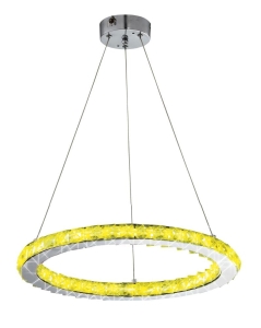 LORDS LAMPA WISZĄCA OKRĄGŁY POJEDYNCZY 40 12W LED RGB CHROM Z PILOTEM 31-63113