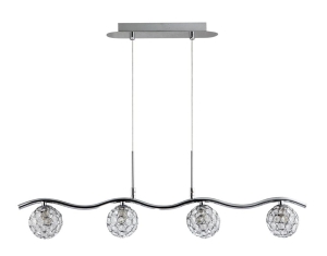 STARLET LAMPA WISZĄCA 4X40W G9 CHROM/TRANSPARENT 34-85750