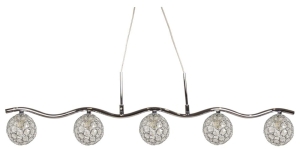 STARLET LAMPA WISZĄCA 5X40W G9 CHROM/TRANSPARENT 35-85767