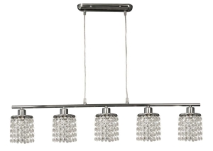 ROYAL LAMPA WISZĄCA 5X40W G9 CHROM+KRYSZTAŁKI 35-28115