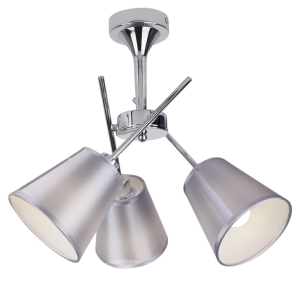 VOX LAMPA WISZĄCA 3X40W E14 CHROM Z ABAŻUREM 33-70623