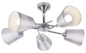 VOX LAMPA WISZĄCA 5X40W E14 CHROM Z ABAŻUREM 35-70630