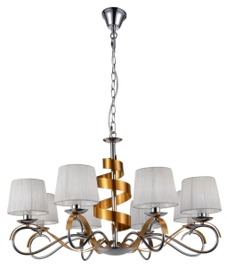 DENIS LAMPA WISZĄCA 8X40W E14 CHROM/ZŁOTY 38-23469