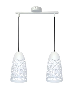 SABRIN LAMPA WISZĄCA  2X60W E27 BIAŁY