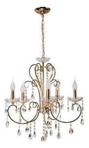 AURORA LAMPA WISZĄCA 5*40W E14  ZŁOTO