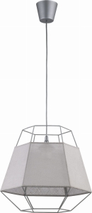CRISTAL LAMPA WISZĄCA 1 PŁ MAŁY SZARY
