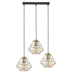 DIAMOND GOLD LAMPA WISZACA 3PŁ LISTWA