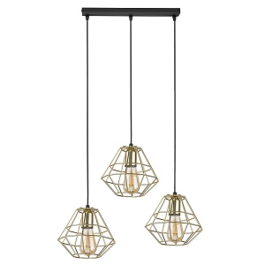 DIAMOND GOLD LAMPA WISZACA 3PŁ LISTWA