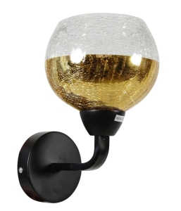 CROMINA GOLD LAMPA KINKIET 1X60W E27 CZARNY 21-57242