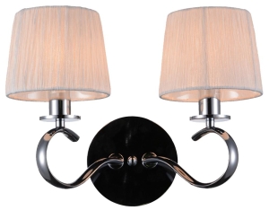 CLARA LAMPA KINKIET 2X40W E14 CHROM / BIAŁY 22-21564