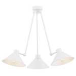 Lampa wisząca koloru białego z trzema kloszami i możliwością regulacji ALTEA 1451