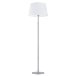 Lampa stojąca z białym tkaninowym plisowanym abażurem ASTI 3849