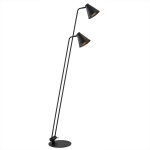 Podwójna lampa podłogowa do salonu regulowane klosze z włącznikiem designerska duża lampa AVALONE 7077 czarna