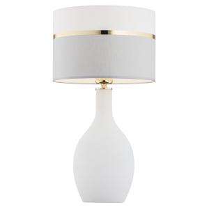 Lampa stołowa z dekoracyjnym abażurem ze złotymi elementami dekor BEJA 4359