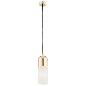 Lampa wisząca ze szkła i stali mosiądzowanej BURGOS 4212