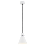 Lampa wisząca retro chromowane dodatki biały Beverly 4681
