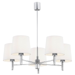 Żyrandol w stylu glamour lampa wisząca elegancka biały abażur chrom BOLZANO 2110