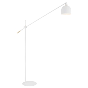 Nowoczesna metalowa lampa podłogowa duża biała DETROIT 4734